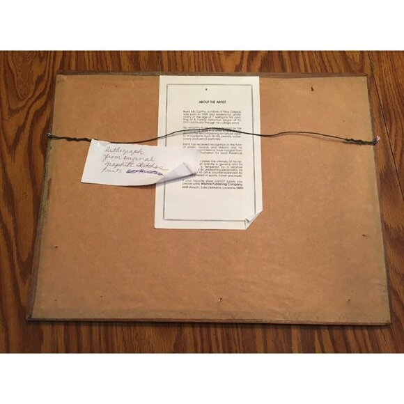 Brent McCarthy Signed Framed Lithograph on paper New Orleans The Natchez ‘81 - Picture 8 of 12
